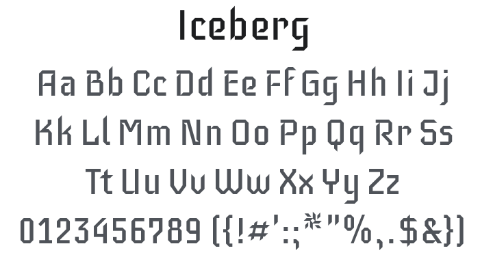 Iceberg Font