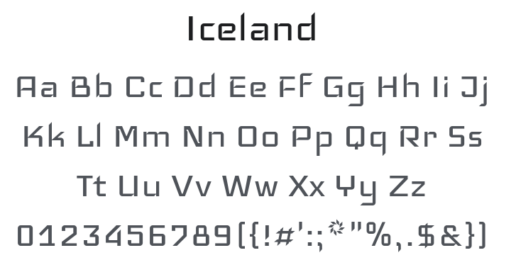 Iceland Font
