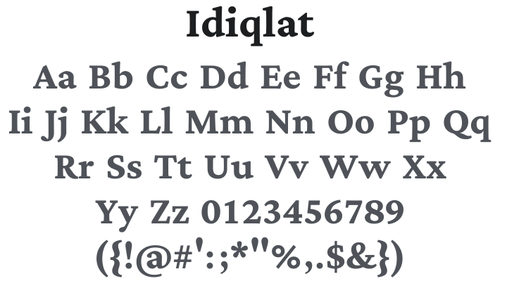 Idiqlat Font Family