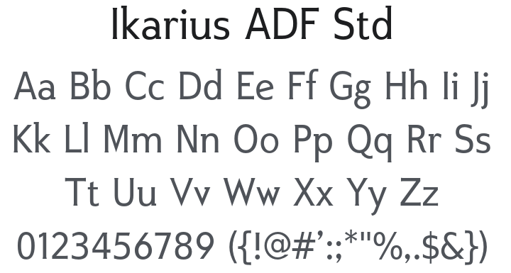 Ikarius ADF Std Font Family