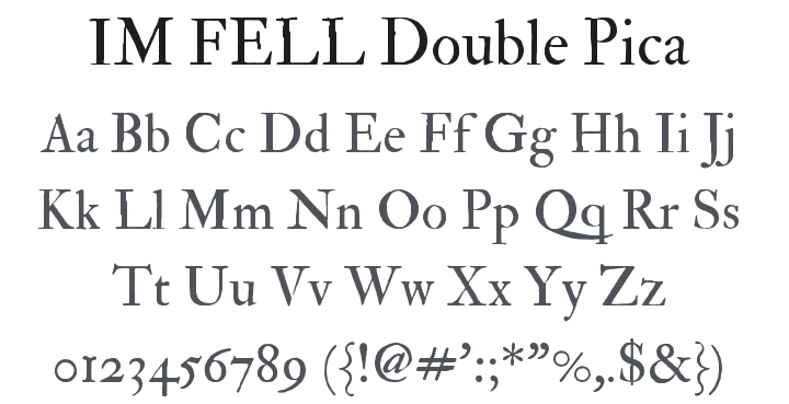 IM FELL Double Pica Font Family