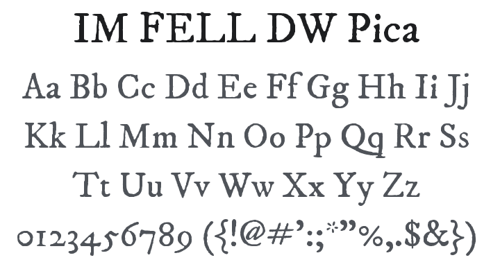 IM FELL DW Pica Font Family