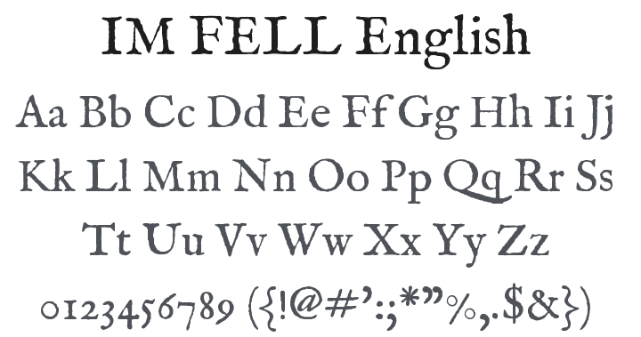 IM FELL English Font Family