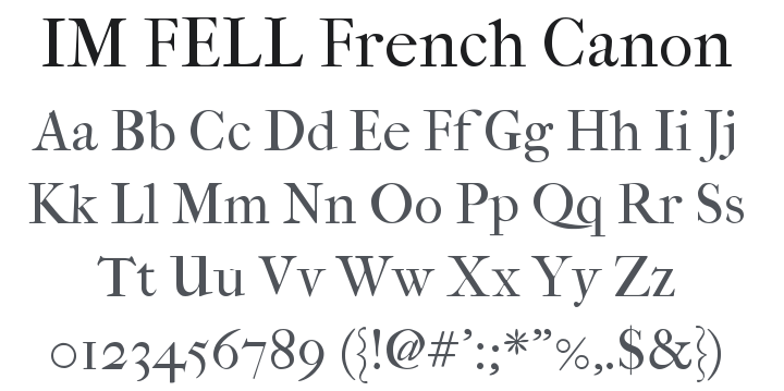 IM FELL French Canon Font Family