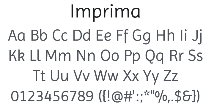 Imprima Font
