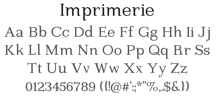 Imprimerie Font Family