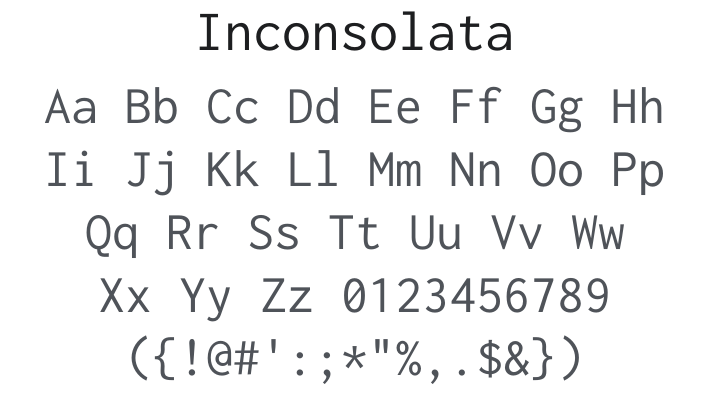 Inconsolata Font Family