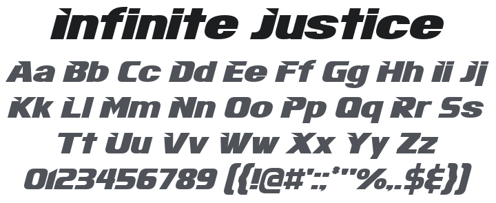 Infinite Justice Font Family