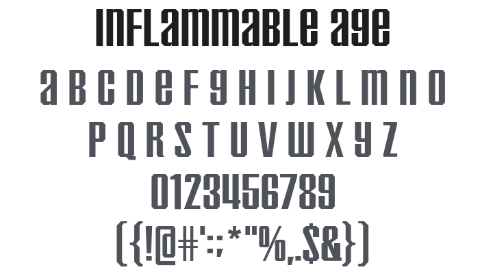 Inflammable Age Font