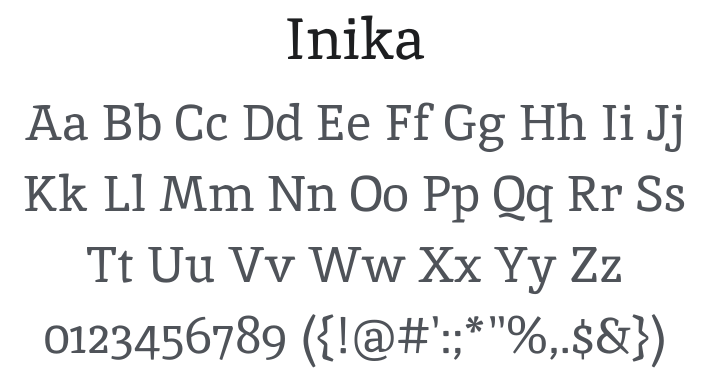 Inika Font Family