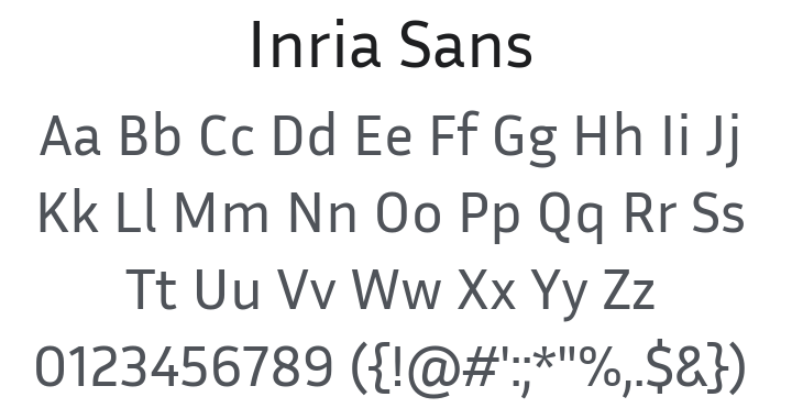 Inria Sans Font Family