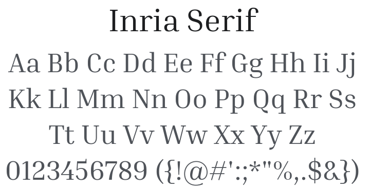 Inria Serif Font Family