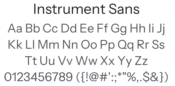 Instrument Sans Font Family