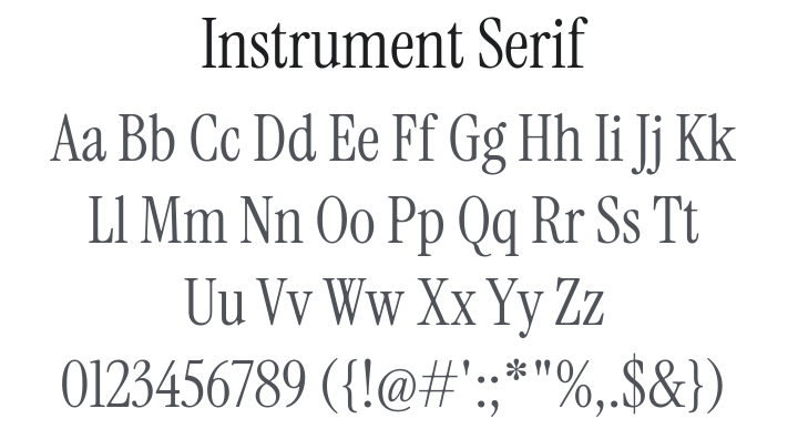 Instrument Serif Font Family