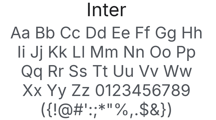 Inter Font Family