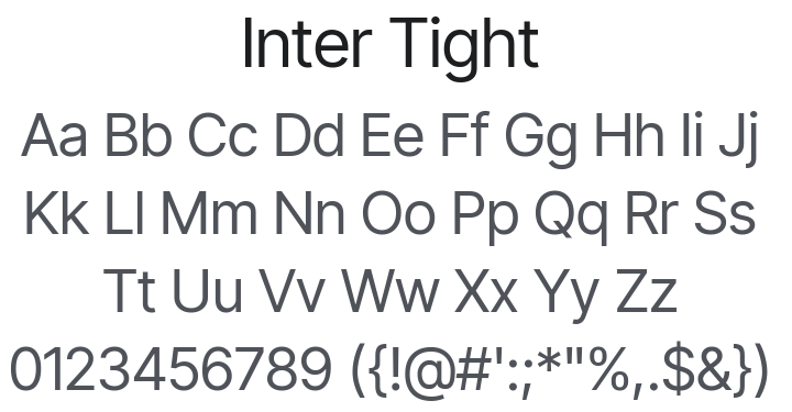 Inter Tight Font Family