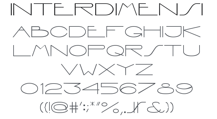 Interdimensional Font