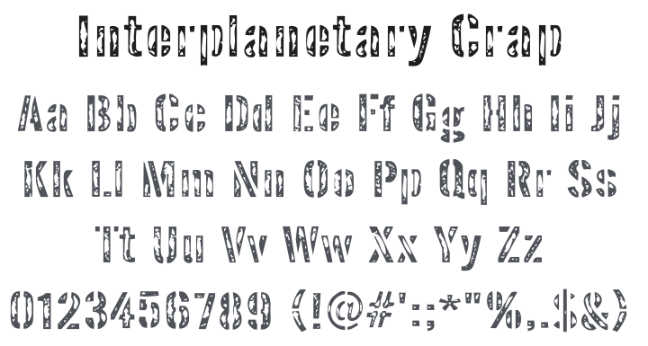 Interplanetary Crap Font