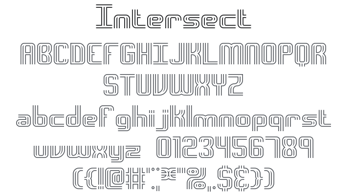 Intersect Font Family