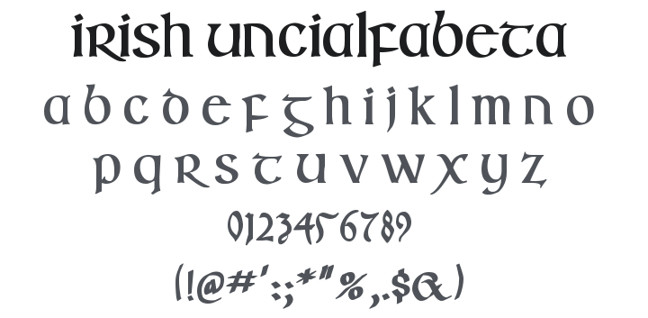 Irish Uncialfabeta Font