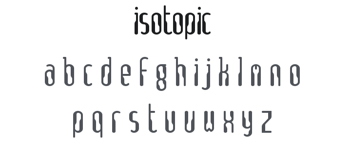 Isotopic Font