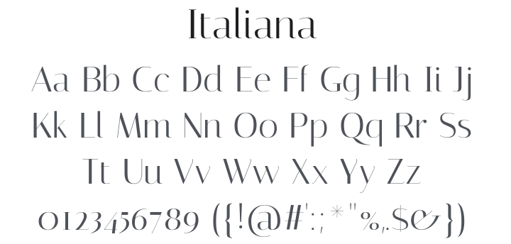 Italiana Font