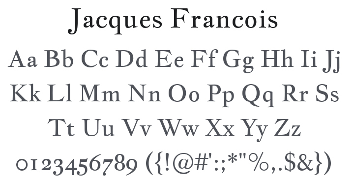 Jacques Francois Font Family