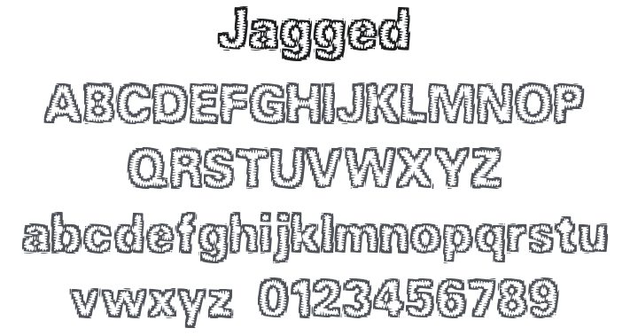 Jagged Font