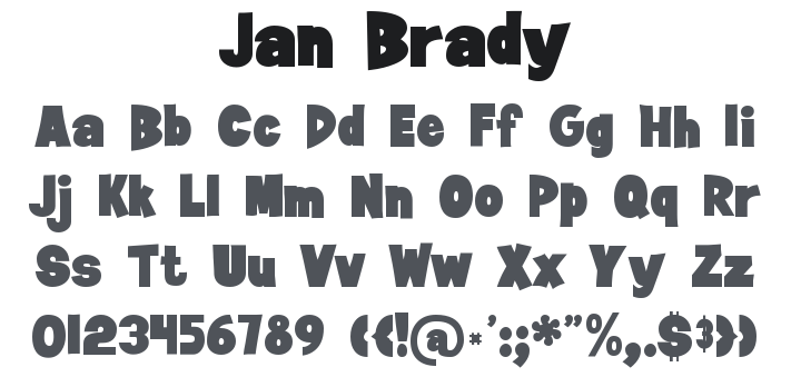 Jan Brady Font Family
