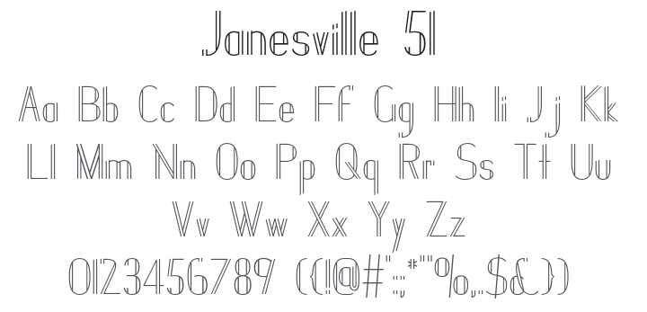 Janesville 51 Font Family