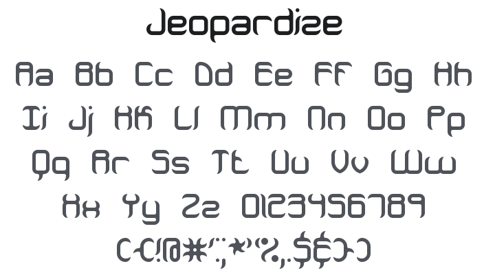 Jeopardize Font Family