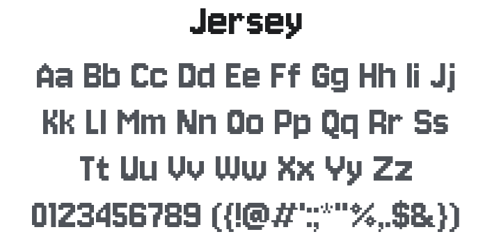 Jersey Font Family
