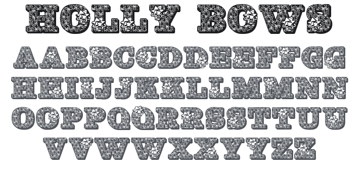 JF Holly Bows Font