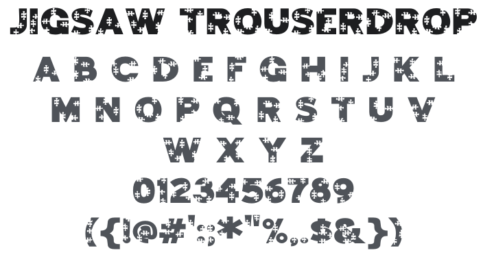 Jigsaw Trouserdrop Font