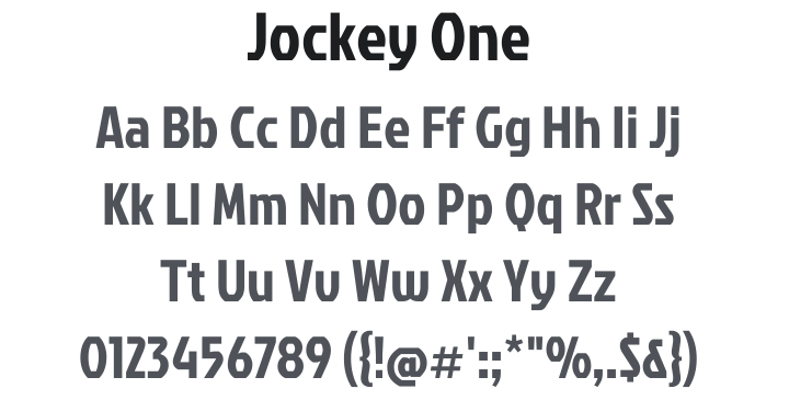 Jockey One Font