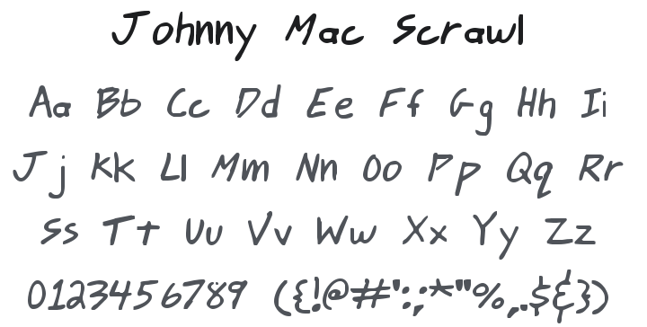 Johnny Mac Scrawl Font