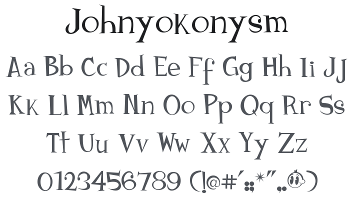 Johnyokonysm Font