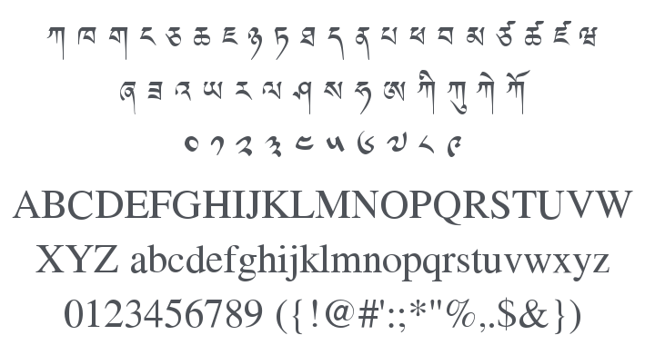 Jomolhari Font