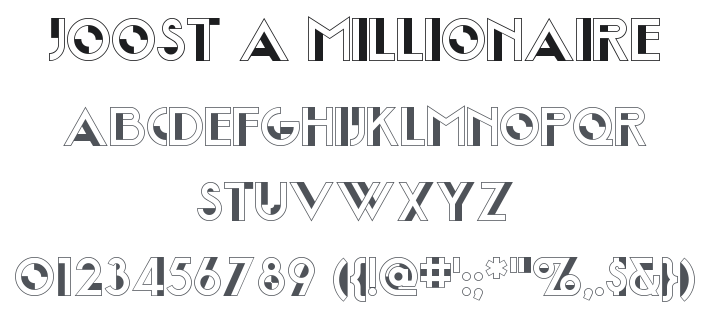 Joost A Millionaire NF Font