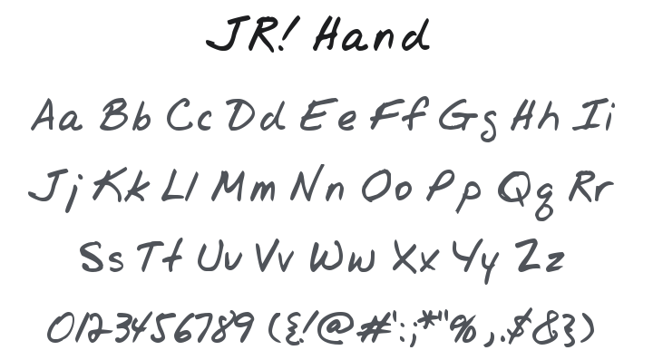 JR! Hand Font