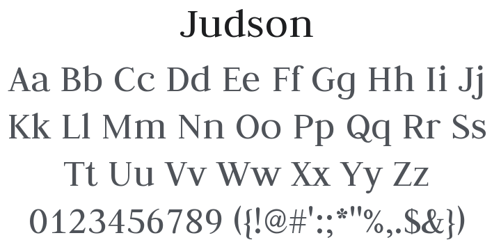 Judson Font Family