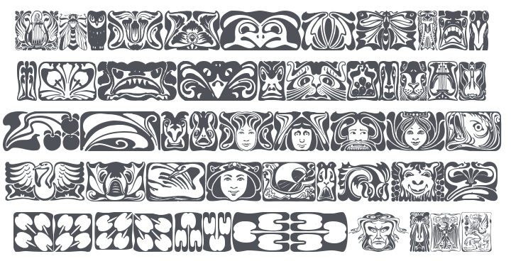 Jugendstil Ornamente Font