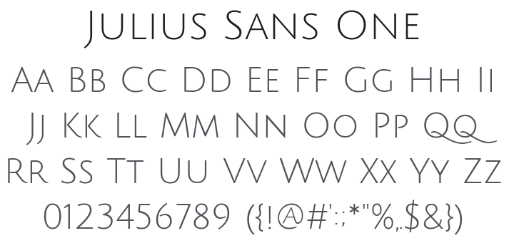 Julius Sans One Font