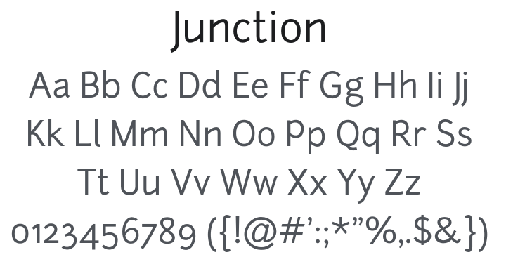 Junction Font Family