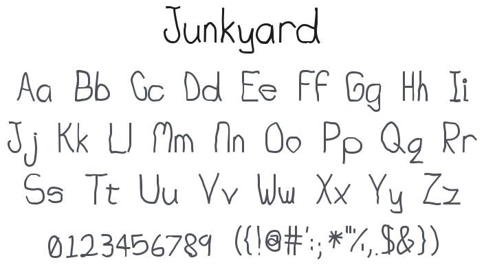 Junkyard Font