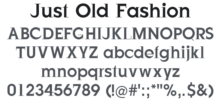 Just Old Fashion Font Family