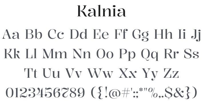 Kalnia Font Family