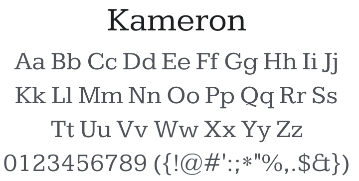 Kameron Font Family