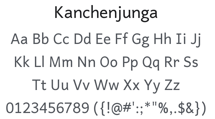 Kanchenjunga Font Family