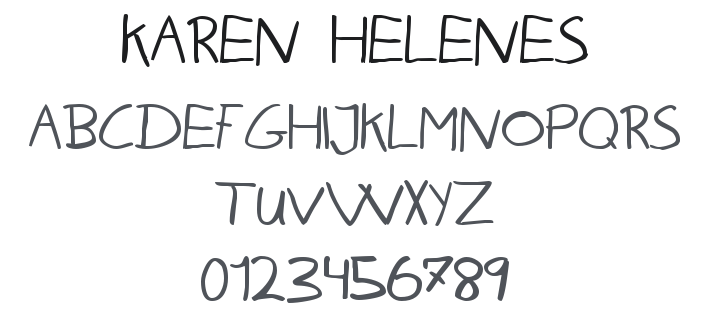 Karen Helenes haandskrift Font